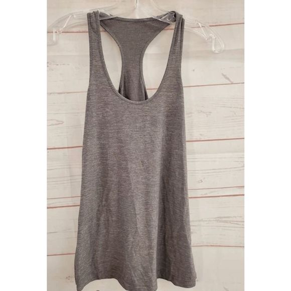 Lululemon Women's Gray Racerback Sleeveless Scoop Neck Tank Top Size 6 - Picture 1 of 5